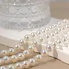 Brincos de Pérola Branca Multicolorida Imitação de Vidro Branco Australiano Meio Furados Totalmente Furados com Furo Passante Contas Soltas Joias Artesanais DIY Atacado