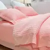Lençol de cama de alta densidade, tingido em faixa reta, lavagem à areia, 60% algodão, fio de Bali, colcha de verão, colcha de ar condicionado, conjunto de três ou quatro peças