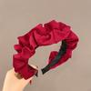 Horquilla de satén con temperamento, diadema de red popular 2022, nueva diadema francesa retro de alta gama con sensación de cabello roto, tocado de tendencia para mujer