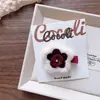 Faixa de Cabelo de Tecido Fofo de Morango para Crianças Coreanas Grande com Enchimento de Algodão Presilha de Cabelo de Coelho Coração Vermelho de Angorá Faixa de Cabeça
