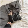 Bolso tejido de textura simple para mujer, nuevo bolso cruzado de moda verano 2026, bolso de hombro de nicho moderno para el día a día