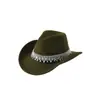 Sombreros Elegantes Europeos y Americanos para Hombres y Mujeres, Sombreros de Jazz Cowboy Únicos, Borlas, Piedras Preciosas, Accesorios de Pedrería, Cinturones, Bodas Compromisos