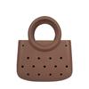 Bolso de Mano para Mujer EVA Nueva Moda Portátil Bolso con Agujeros de Anillo Hueco DIY Bolso con Agujeros Impermeable para Viaje Diario Playa