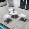 Conjunto de Mesa y Sillas para Exteriores Combinación Patio Balcón Jardín Impermeable Protector Solar Hierro Casual Cafetería Tienda de Té con Leche Mesa y Sillas de Comedor