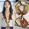 "Nuevo en Otoño Temprano" Regalo Bufanda Pequeña Larga Decorativa para Camisa de Mujer Estilo Coreano Combinable Cinta para el Cabello Lazo Cinta para Bolsa
