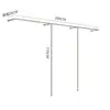 Estante de Exhibición para Tienda de Ropa Montado en Pared Acero Inoxidable Cepillado Estante de Exhibición de Colgante Lateral Perchero Estante Perchero para Ropa Modelo Nuevo