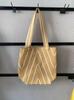Bolso de Hombro Ondulado de Nicho Nórdico Bolso Tote de Gran Capacidad Bolso Abierto de Tejido Fino Bolso Cubo para Viajes Diarios para Mujer
