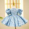 Vestido infantil Vestido de princesa Vestido transfronteiriço para meninas Vestido de anfitrião para apresentação de piano Vestido de banquete de aniversário para meninas Vestido pontão