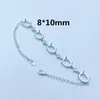 Pulsera de Cobre Puro Plateada en Plata 925 para Montaje de Piedras Preciosas DIY, Pulsera Plateada en Platino, Servicio de Procesamiento para Montaje de Piedras Preciosas en Blanco