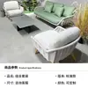 Sofá de Ratán Nórdico para Exteriores Jardín Tejido de Teca Simple Casual Balcón Exterior Sofá Combinado de Alta Gama