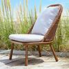 Sofá de vime para exterior de lazer, cadeira de vime, mesa e cadeira para pátio exterior, varanda, móveis de exterior para villa e B&B, cadeira de sofá preguiçosa