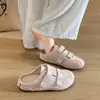 Novo Estilo Roupa de Exterior Sandálias de Verão Estilo Birkenstock com Design Slip-On, Fechamento em Velcro, Couro Sintético, Versátil Estilo Francês 2026
