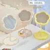 Espejo de Flor Ins Dormitorio Escritorio Almacenamiento de Alto Valor Espejo de Maquillaje Espejo de Tocador Lindo Giratorio Creativo