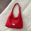 Bolso de Hombro de Estilo Coreano de Nicho con Lunares para Mujer, Bolso de Lona de Gran Capacidad, Bolso Tote, Bolso Cruzado