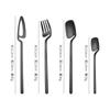 Acero Inoxidable 304 Mango Curvo Taza Colgante Cuchara de Postre Estilo Occidental Cuchillo y Tenedor Distintivos Cuchara de Café Cuchara para Pastel Helado Simple
