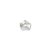 Cuentas Espaciadoras Patrón Onda de Agua Plata Pura 999 Joyería de Plata Accesorios Pequeños Accesorios para Pulsera de Cuerda Trenzada DIY con Cuenta de Buda de Cristal