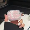 Capa Protetora Rosa com Laço para Fone de Ouvido Sem Fio Apple AirPods, Padrão de Moldura de Foto, Capa Macia Transparente Sonhadora