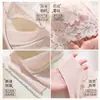 Nuevo Estilo Primavera y Verano Sujetador de Encaje Sin Costuras Espalda Descubierta para Mujer, Sujetador Tipo Chaleco Anticaída, Sujetador Push-Up para Dormir