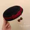 Ambiente Navideño Lazo Sombrero de Cereza Vestido de Noche para Mujer Accesorios para el Cabello Pasador Pasador Disfrazamiento Dulce Tocado
