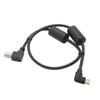 Cable de Datos para Impresora y Computadora USB B/M en Ángulo Recto Doble Codo Lateral a Tipo C con Blindaje de Anillo Magnético Personalizado