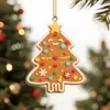Adornos de Árbol de Jengibre Acrílicos de Venta Caliente Transfronterizos, Decoraciones Navideñas, Decoraciones para Árbol de Navidad Familiar, Colgantes para Interior de Coche