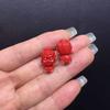 Cinnabar Natural de Alto Teor Animais do Zodíaco Doze Sinais Areia Dourada Roxa Acessórios Guardiões Areia Vermelha Ano de Nascimento Buda Cinnabar Atacado