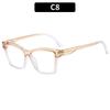 Gafas de sol cuadradas con montura simple, estilo casual europeo y americano, con espejo plano, antiluz azul, a la moda para hombres y mujeres.