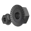 Acero al carbono grado 4.8 tuerca de brida negra hexagonal acolchada tuerca de bloqueo antideslizante m3m4m5m6m8m10