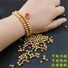 Cuentas de arena color oro arena cuentas espaciadoras accesorios cobre chapado en oro cuentas para joyería especificaciones 3mm-5mm ventas directas de fábrica