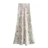 Ins Transfronterizo Europeo y Americano 2026 Nueva Moda Elegante Ropa para Mujer al por Mayor Falda Elástica Estampada Tie-Dye Corte al Sesgo