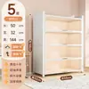 Armário de Armazenamento de Aço Prateleira de Armazenamento Doméstico Estante de Livros para Quarto Armário de Armazenamento Multi-Camadas de Piso para Varanda com Porta Armário de Armazenamento para Sala de Estar