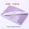Tira de pulido de uñas, lima de uñas de arena gris recta, tira de arena Purple Heart para recortar con dientes, tira para frotar uñas, lima de doble cara