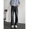 Jeans American Retro Micro-Flare Masculino 2026 Primavera/Outono Nova Marca Tendência High Street Slim Reto Casual Calças Flare