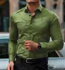 Camisa de manga larga para hombre de comercio exterior de Amazon con estampado de rayas, camisa casual popular, envío directo desde la fábrica de origen