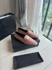 YS Sapatos Loafers Quadrados de Tira Larga Sapatos Baixos Multicor Fosco Couro Genuíno Slip-ons Sapatos Preguiçosos Tendência Transfronteiriça Sapatos Femininos