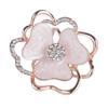Aleación Pedrería Hebilla para Toalla de Seda de Tres Anillos Combinable Creativa Perla Hebilla para Toalla de Seda Flor Simple Bufanda Bufanda Joyería