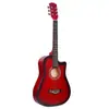 Violão, Violão Folk, Instrumentos Musicais Genuínos de Fábrica para Exportação, Violão Acústico Folk de 38 polegadas, Acessórios para Violão de Madeira Linden