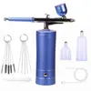Dispositivo de Injeção de Oxigênio Hidratante de Beleza Elétrico, Aerógrafo para Esmalte, Pistola de Spray para Gradiente de Nail Art, Pistola de Spray para Confeitaria, Caneta de Spray Colorida para Miniaturas