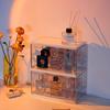 Caja de Almacenamiento para Perfumes Vitrina para Productos de Cuidado de la Piel Transparente a Prueba de Polvo Gran Capacidad Escritorio Dormitorio Tocador Almacenamiento de Cosméticos