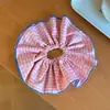 ¡Wow súper dulce~Chica dulce scrunchie rosa a rayas para el pelo 2026 nueva banda elástica para que las mujeres se aten el pelo