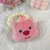 Pasador de pelo de felpa con lazo, clip BB pequeño de castor, clip para flequillo, corazón de chica popular de internet, pinza para el cabello de estudiante, adorno para la cabeza, coletero, anillo para el cabello