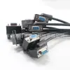 Cabo de Computador Customizado com Fio Db9 Dobrado à Direita Fêmea para Db9 Dobrado à Direita Fêmea Db9Pin Cotovelo com Parafusos
