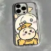 Funda de teléfono transparente estilo antiguo linda de Chiikawa para Apple 17, funda protectora anticaída de cobertura total para iPhone 18, 13