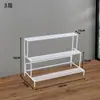 Estante de flores de piso escalonado multicapa balcón interior patio estante para macetas de hierro suculenta simple impermeable antioxidante estante de almacenamiento