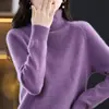 Suministro Directo de Fábrica Suéter de Cuello Alto con Mangas Raglán para Mujer Suéter de Punto Básico Estilo Coreano Suéter de Punto Exterior Holgado Otoño e Invierno