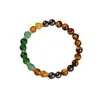 Pulsera tejida de piedra natural de 8 mm transfronteriza de Amazon, nuevo estilo casual de moda con tarjeta, pulsera de cuentas ajustable