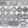Tallado en ladrillo, decoración de muro de patio antiguo ahuecado, materiales de construcción de estilo chino, relieve de ventana floral, muro pantalla circular, arquitectura antigua