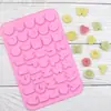 Comparado com 45 letras botão de flor molde de silicone para chocolate molde de bala de fruta molde decorativo de epóxi