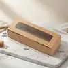 Caixa de Embalagem Retangular Transparente com Tampa Flip-Top para Assados Transfronteiriços para Doces, Bolos da Lua, Macarons e Biscoitos