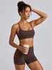 Nuevo sujetador deportivo transfronterizo para mujer con almohadillas extraíbles en el pecho, sujetador de yoga sexy con tiras cruzadas para Pilates y yoga
